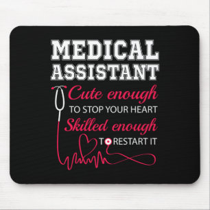 Medical Istant Cute Nurse Stop Heart Male Female N Mouse Pad