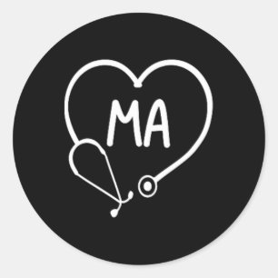 Medical Istant Ma Cma Nurse Nursing Doctor Classic Round Sticker
