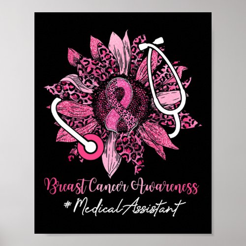 Medical Istant Ribbon Breast Cancer Awareness  Poster