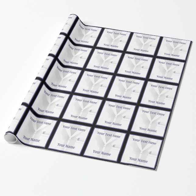 Medical Lab Coat Custom Wrapping Paper (Unrolled)
