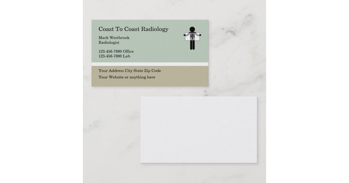 Medical Lab Radiologist Business Card | Zazzle