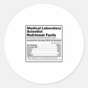 Medical Lab Scientists Laboratory Chemistry Gift Classic Round Sticker