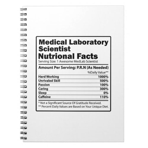 Medical Lab Scientists  Laboratory Chemistry Gift Notebook
