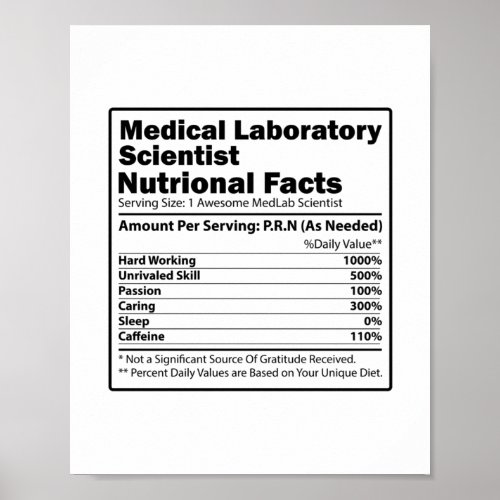 Medical Lab Scientists  Laboratory Chemistry Gift Poster