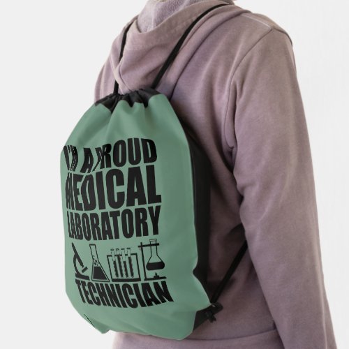 Medical lab tech laboratory technician drawstring bag