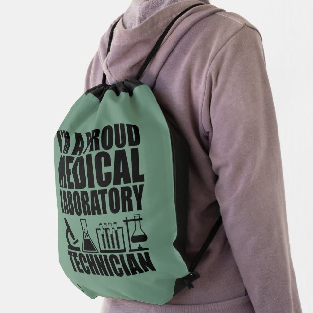 Medical lab tech laboratory technician drawstring bag (Insitu)