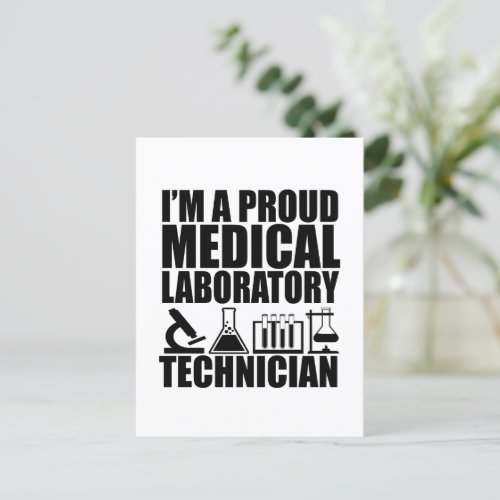 Medical lab tech laboratory technician postcard