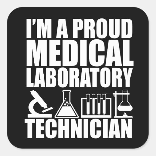 Medical lab tech laboratory technician square sticker