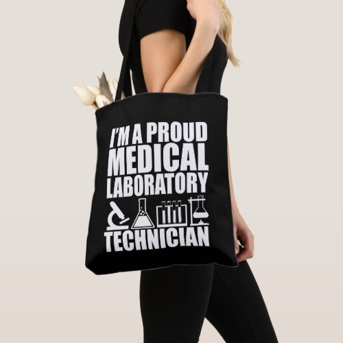 Medical lab tech laboratory technician tote bag