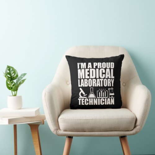 Medical Lab Tech Throw Pillow
