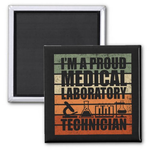 Medical Lab Tech vintage retro Magnet