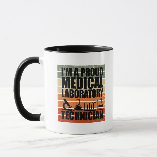 Medical Lab Tech vintage retro Mug (Left)