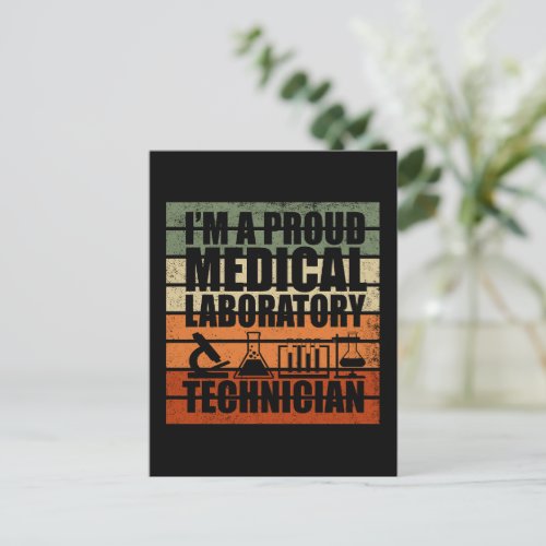 Medical Lab Tech vintage retro Postcard