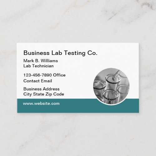Medical Lab Testing Services Business Card