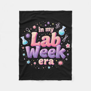 Medical Laboratory In My Lab Week Era Teacher Stud Fleece Blanket