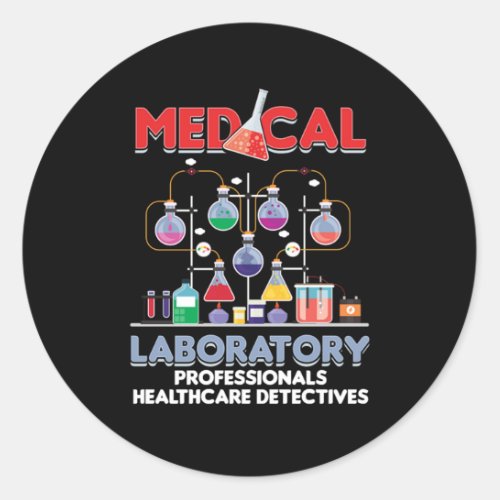 Medical Laboratory Lab Technician Medicine Test Tu Classic Round Sticker