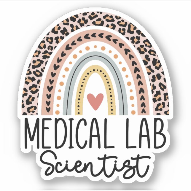 Medical Laboratory Scientist MLS Rainbow Sticker (Front)