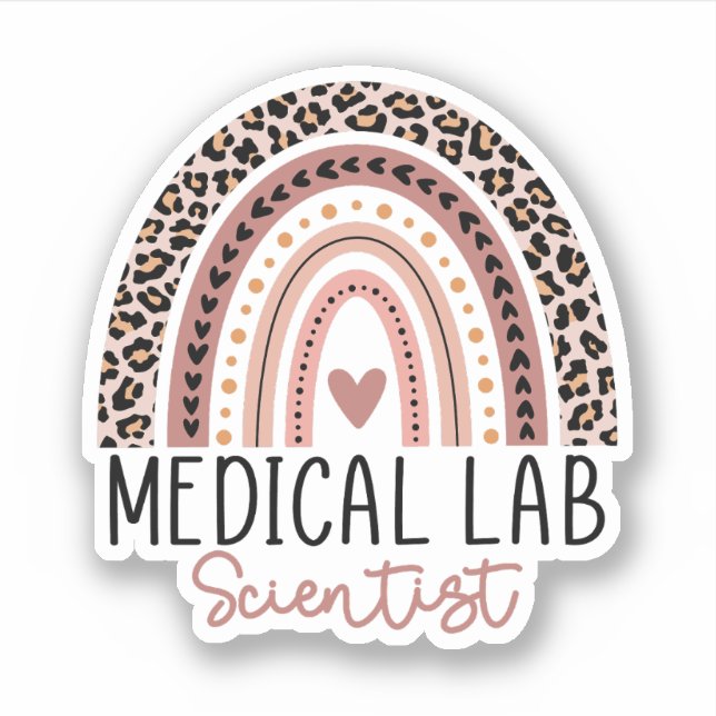 Medical Laboratory Scientist MLS Rainbow Sticker (Front)
