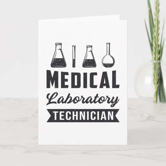 Medical Laboratory Technician Funny Lab Tech Gift Card (Front)