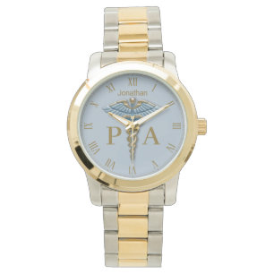 Medical Light Blue Caduceus PA Physician Assistant Watch
