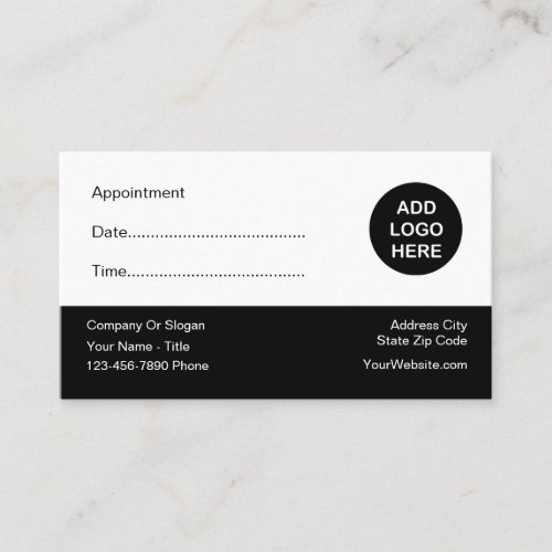 Medical Logo Appointment Reminder Business Cards