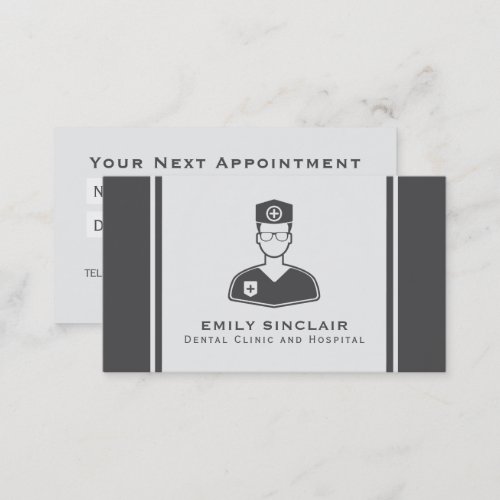 Medical Logo Dentist Appointment Business Card