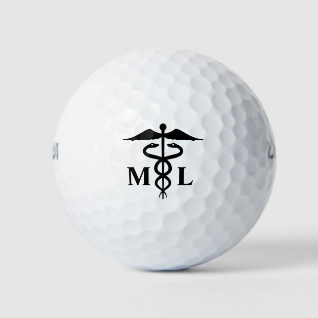 Medical Logo with Initials Golf Balls (Front)