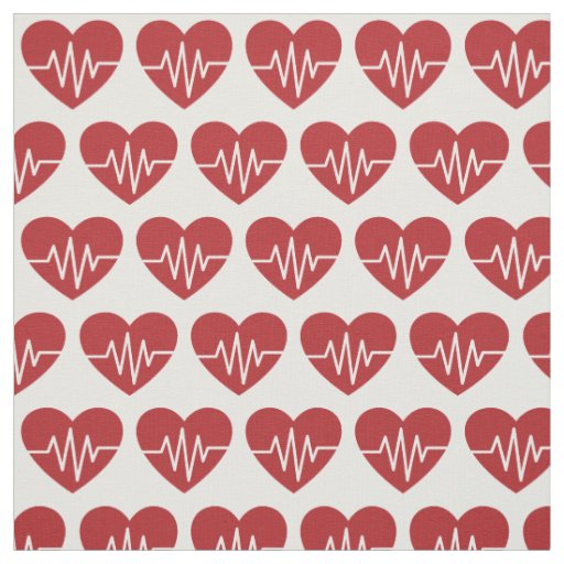 Medical love Heart Pattern Fabric