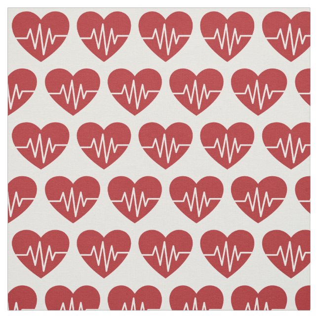 Medical love Heart Pattern Fabric (Swatch)