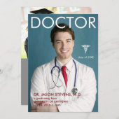 Medical Magazine Cover Graduation Announcement (Front/Back)