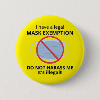 Medical Mask Exemption Button