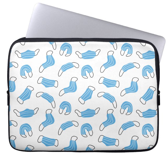 Medical mask pattern laptop sleeve (Front)