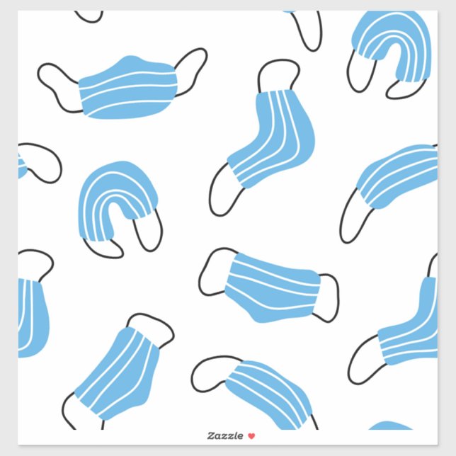 Medical mask pattern sticker (Sheet)