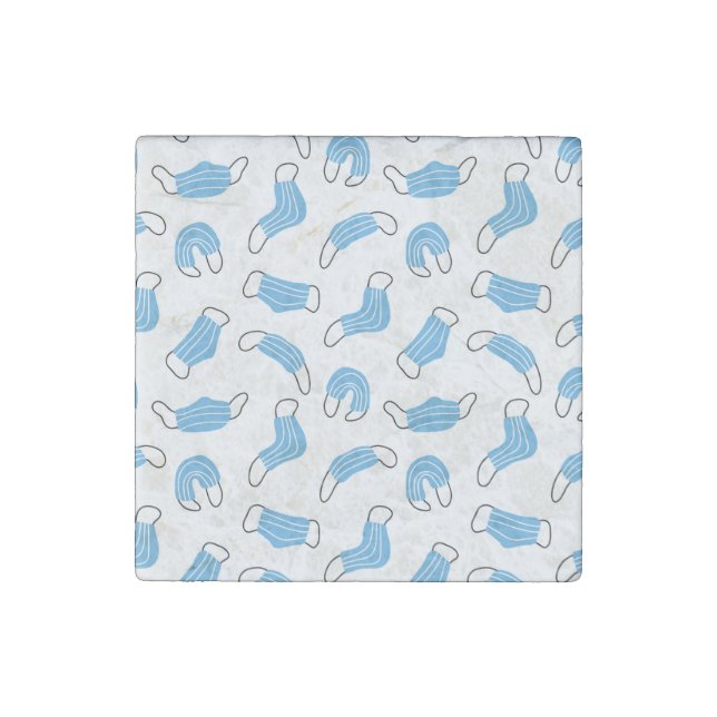 Medical mask pattern stone magnet (Front)
