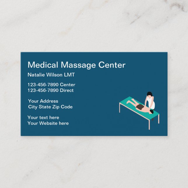 Medical Massage Center Business Card (Front)