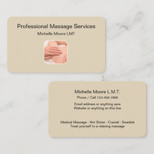 Medical Massage Services Business Card