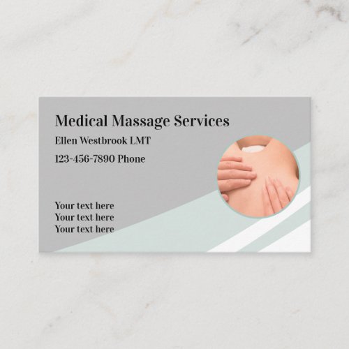 Medical Massage Services Modern Business Card