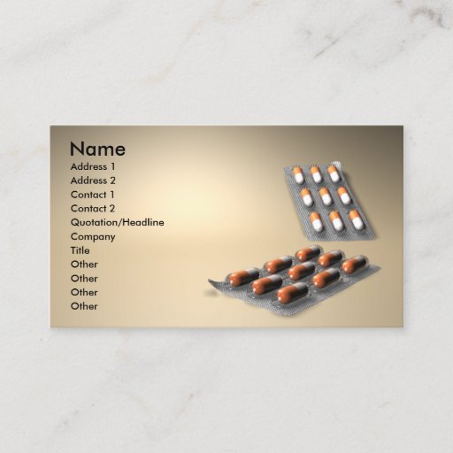 Customizable medicine business cards