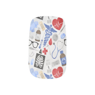 Medical minx nail art