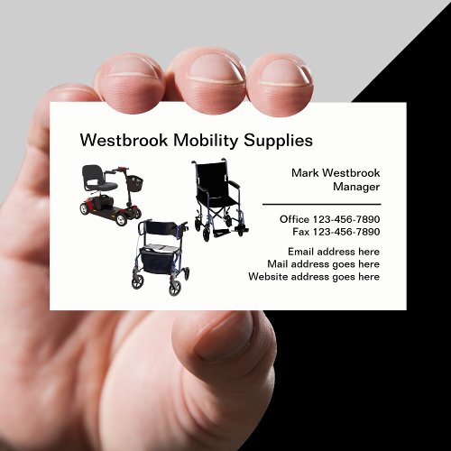 Medical Mobility Supplies Modern Business Cards