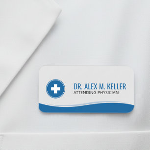 Medical Name Tag   Blue Wave Nurse & Physician ID 