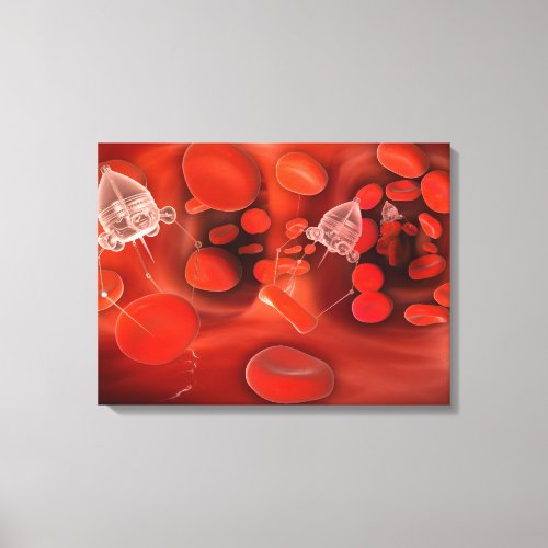 Medical Nanobots In The Bloodstream Canvas Print