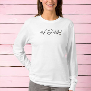 Medical Nurse Doctor Custom Heartbeat Stethoscope  T-Shirt