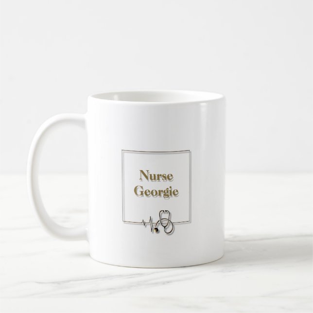 Medical Nurse Doctor Stethoscope Coffee Mug (Left)