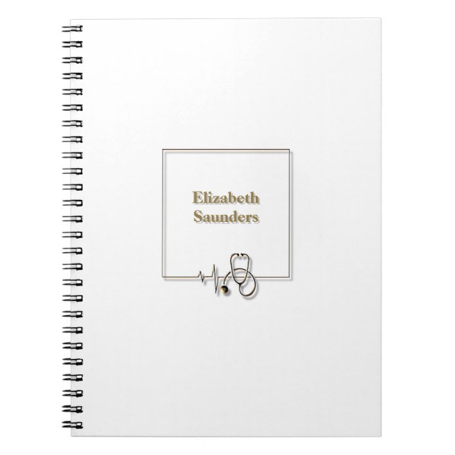 Medical Nurse Doctor Stethoscope Notebook (Front)