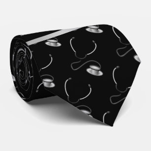 Medical, Nurse, Doctor themed stethoscopes, Name Neck Tie