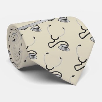 Medical  Nurse  Doctor Themed Stethoscopes  Name Neck Tie by storechichi at Zazzle