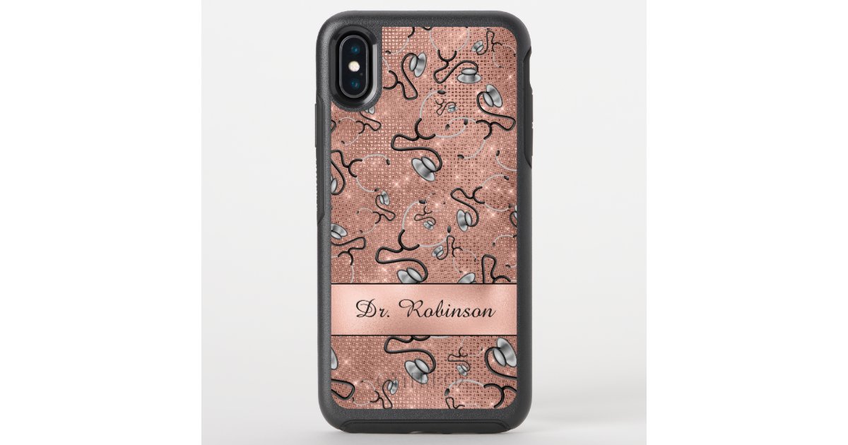 Medical, Nurse, Doctor themed Stethoscopes, Name OtterBox iPhone Case