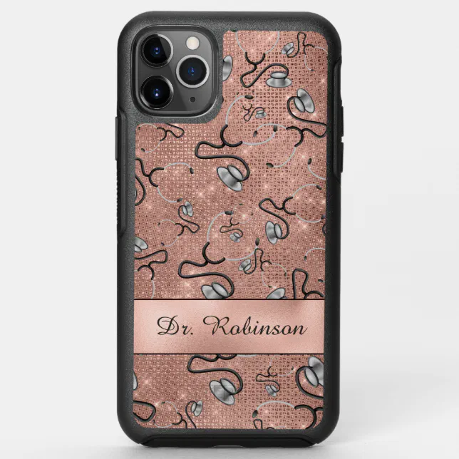 Medical Nurse Doctor themed Stethoscopes Name OtterBox iPhone Case Zazzle