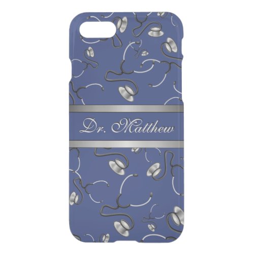 Medical Nurse Doctor themed stethoscopes Name iPhone SE87 Case